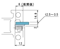 説明：スペーサーリム2mm