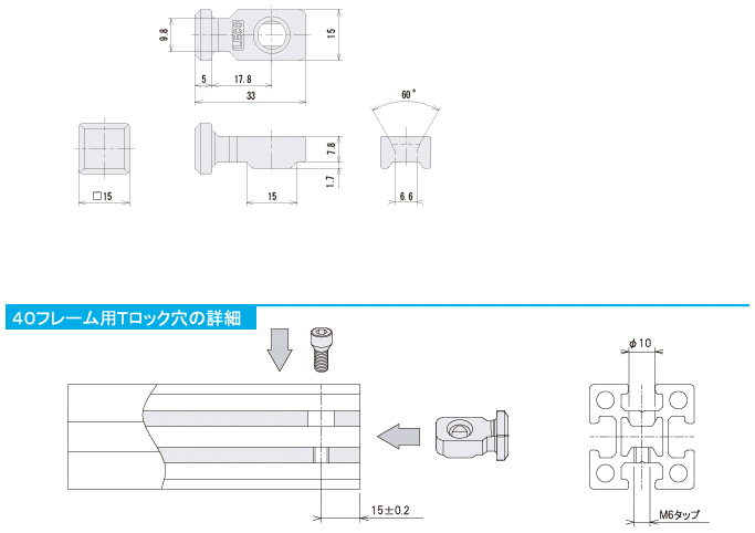 説明：鉄Tロック40