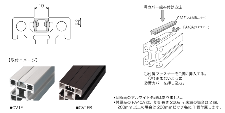 説明：アルミ溝カバー